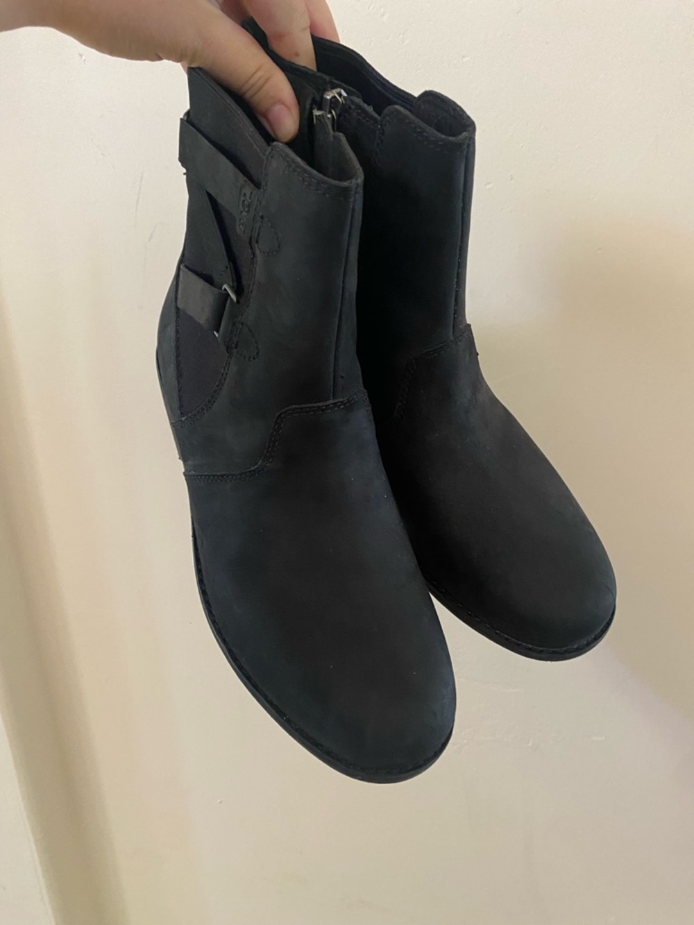 Teva Ellery Ankle WP Boot Black Waterproof Leather Bootie Size 8 - Picture 3 of 8